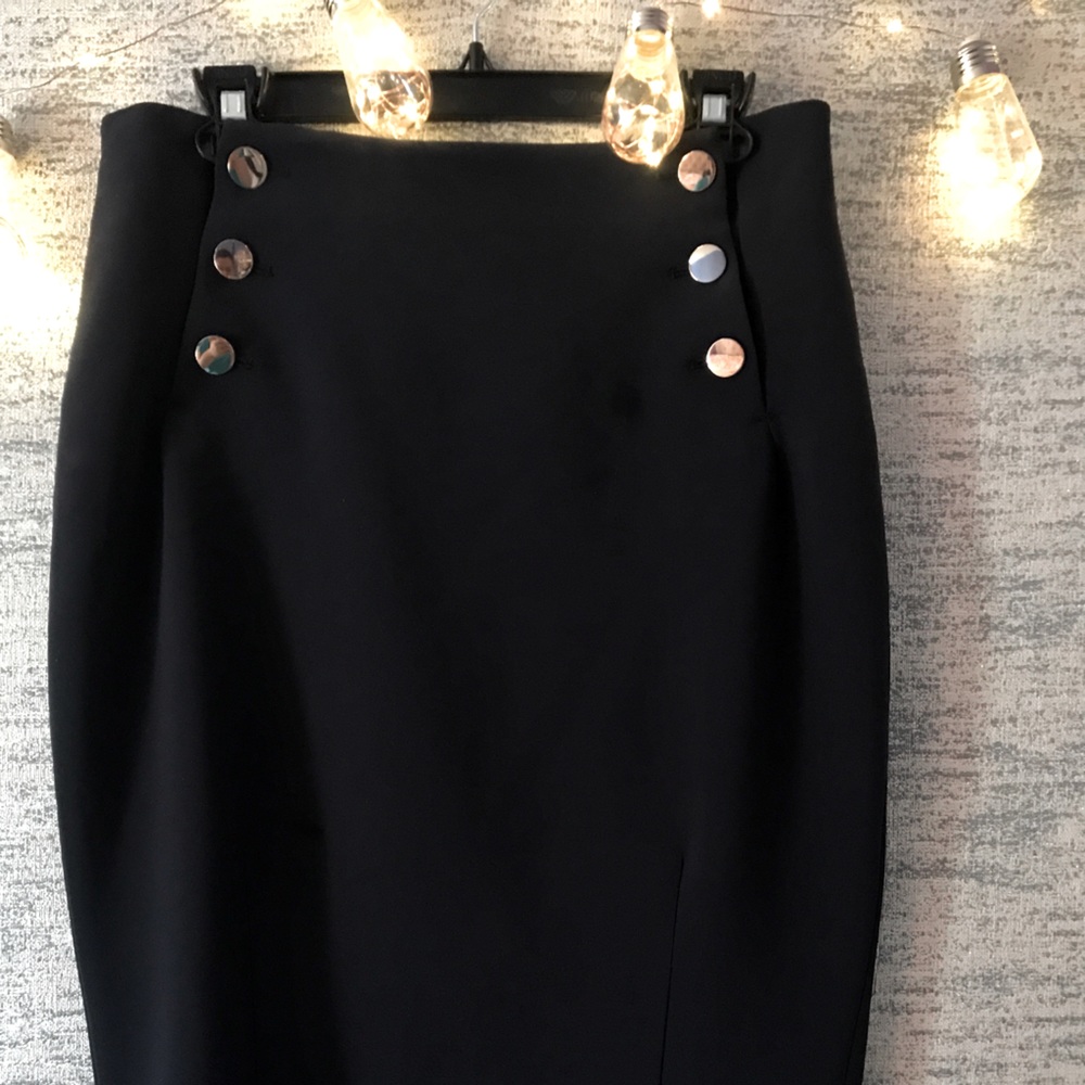H&M Navy Blue Pencil Skirt